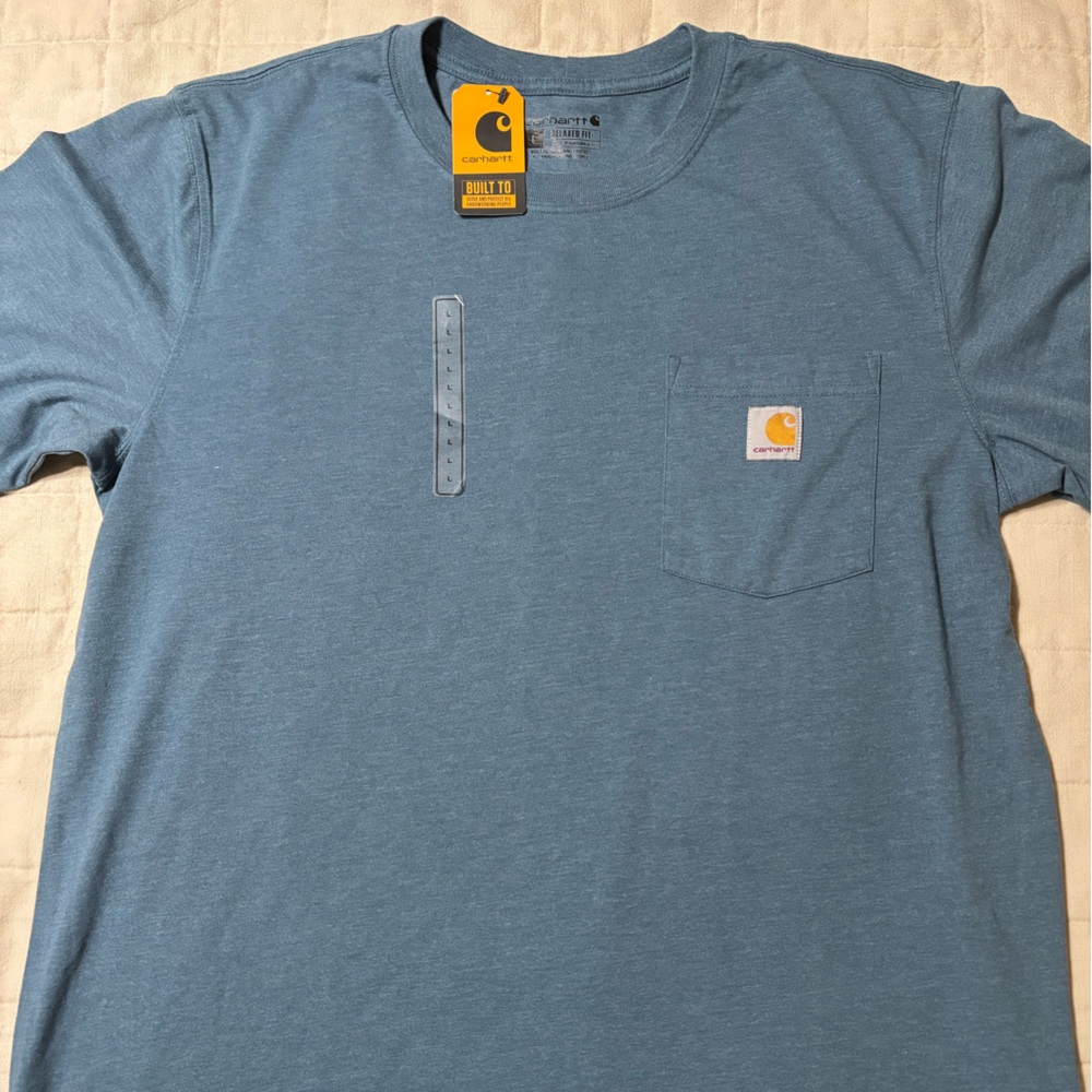 Carhartt Blue Short Sleeve Relaxed Graphic Tee New With Tags NWT